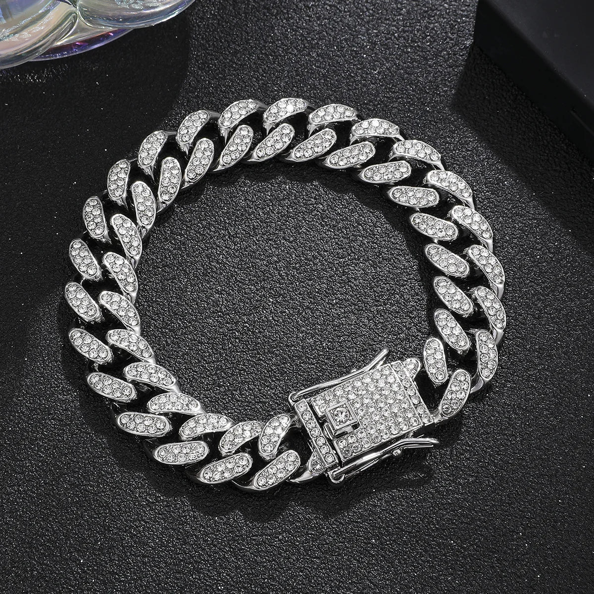 Pulsera "Iced Cuban" 14MM | Incrustaciones de Alto Brillo | D-LINK