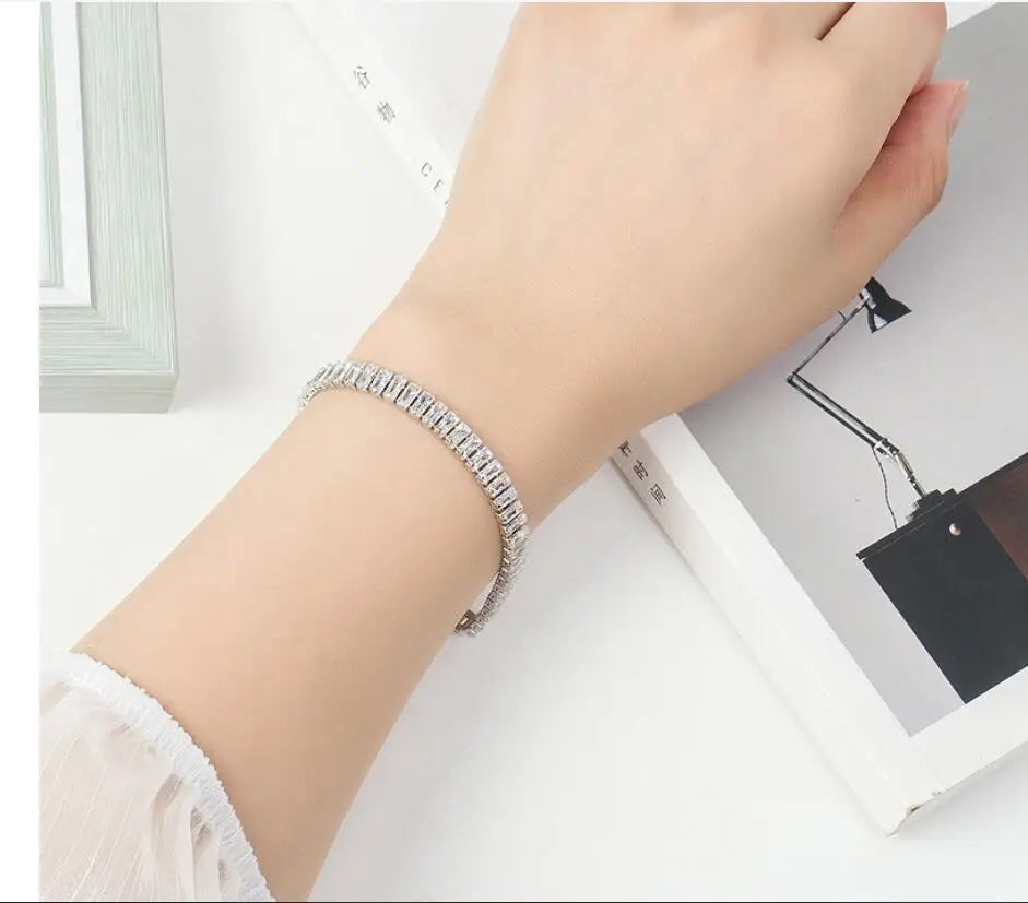 Pulsera "Eternal Tennis" | Brillo Clásico Premium | D-LINK