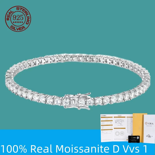 Pulsera "Tennis Moissanite" VVS1 | Certificada | D-LINK