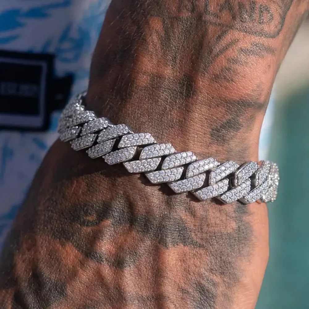 Pulsera "Iced Cuban" 14MM | Incrustaciones de Alto Brillo | D-LINK