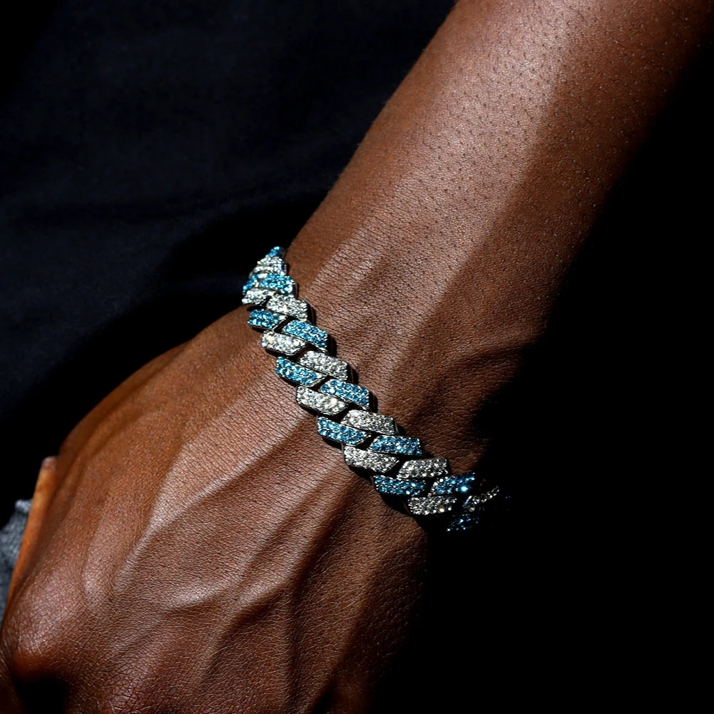Pulsera "Iced Cuban" 14MM | Incrustaciones de Alto Brillo | D-LINK