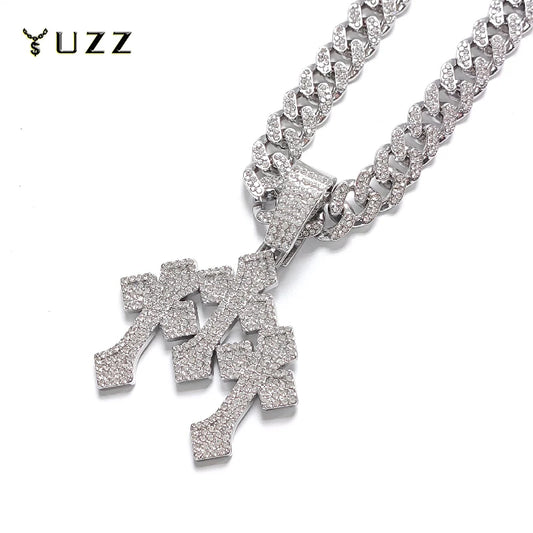 Collar "Urban Cross" Iced-Out | Estilo Impactante | D-LINK